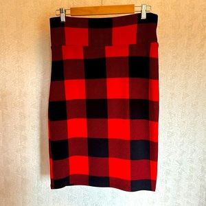 LulaRoe Buffalo Plaid Pencil Skirt